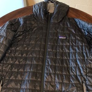 Patagonia Mens Nano Puff Hooded Jacket Grey